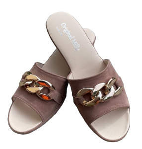 CIABATTA DONNA MILLY IN CAMOSCIO ARTIGIANALE MADE IN ITALY