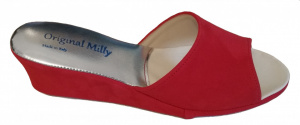 CIABATTA DONNA MILLY IN CAMOSCIO ARTIGIANALE MADE IN ITALY