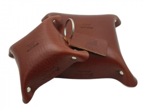 COPPIA DI SVUOTATASCHE IN CUOIO DI TORO ESPERANTO ARTIGIANALE MADE IN ITALY