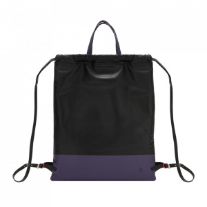 DUDU Zaino a Sacca in Pelle da Donna Sportivo di Moda Borsa Sacchetto con Coulisse e Spallacci Sottili in Pelle