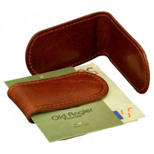 FERMASOLDI IN PELLE CON CALAMITA OLD ANGLER