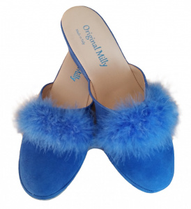 PANTOFOLA DONNA MILLY IN CAMOSCIO ARTIGIANALE MADE IN ITALY