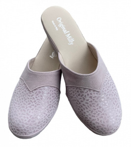 PANTOFOLA DONNA MILLY IN CAMOSCIO ARTIGIANALE MADE IN ITALY