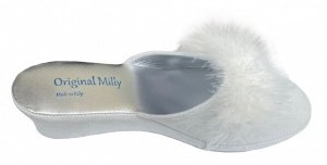 PANTOFOLA DONNA MILLY IN CAMOSCIO ARTIGIANALE MADE IN ITALY