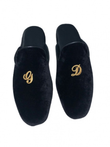 PANTOFOLE DONNA IN VELLUTO GEDA PERSONALIZZABILI CON INIZIALI MADE IN ITALY