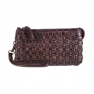 POCHETTE DONNA VINTAGE IN PELLE INTRECCIATA A MANO TUSCAN'S MADE IN ITALY