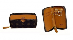 PORTACHIAVI A 6 GANCI CON ZIP KENZIA MADE IN ITALY