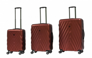 SET TROLLEY RIGIDO 4 RUOTE RAVIZZONI LINEA DIAMANTE
