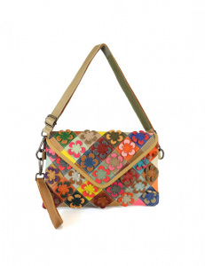 BORSA A TRACOLLA MULTICOLOR IN PELLE MISSTAR FANTASIA FIORI