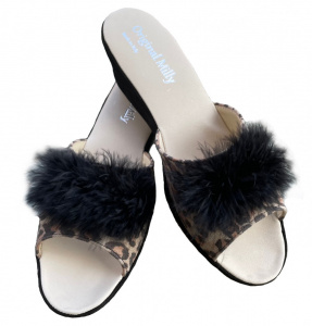CIABATTA DONNA MILLY IN CAMOSCIO STAMPA ANIMALIER ARTIGIANALE MADE IN ITALY