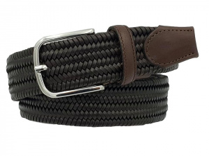 CINTURA UOMO 3,5 CM EXTRA LARGE ELASTICA IN CUOIO E CUOIO RIGENERATO ORIONE BELTS ARTIGIANALE MADE IN ITALY