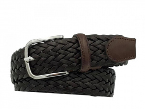 CINTURA UOMO 3,5 CM EXTRA LARGE INTRECCIATA IN CUOIO E CUOIO RIGENERATO ORIONE BELTS ARTIGIANALE MADE IN ITALY