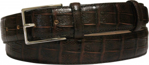 CINTURA UOMO 3,5 CM IN PELLE STAMPA CODA COCCODRILLO ORIONE BELTS ARTIGIANALE MADE IN ITALY