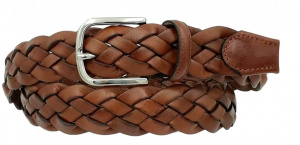 CINTURA UOMO 3,5 CM INTRECCIATA IN CUOIO ORIONE BELTS ARTIGIANALE MADE IN ITALY