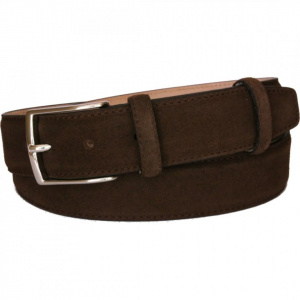 CINTURA UOMO 3,5 CM PIATTA IN CAMOSCIO ORIONE BELTS ARTIGIANALE MADE IN ITALY