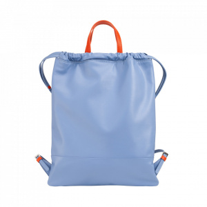 DUDU Zaino a Sacca in Pelle da Donna Sportivo di Moda Borsa Sacchetto con Coulisse e Spallacci Sottili in Pelle