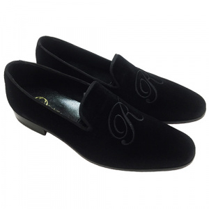 ESCLUSIVE PANTOFOLE MOCASSINO LUSSO IN VELLUTO PERSONALIZZABILI CON INIZIALI GAROFALO GIANBATTISTA ARTIGIANALI MADE IN ITALY