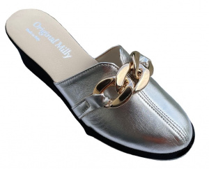 PANTOFOLA DONNA MILLY IN PELLE ARTIGIANALE MADE IN ITALY