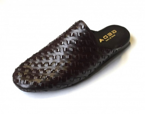 PANTOFOLE UOMO IN PELLE INTRECCIATA GEDA MADE IN ITALY