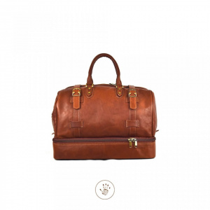 BORSONE GRANDE DA VIAGGIO IN PELLE CON SCOMPARTO TORNABUONI FIRENZE MADE IN ITALY