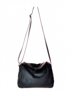 BORSA DONNA A TRACOLLA IN PELLE MONTINI FLORA WAXED MADE IN ITALY