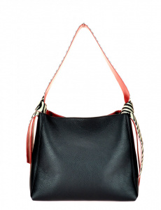 BORSA DONNA SACCA IN PELLE BICOLORE CON TRACOLLA CAVALLINO ZEBRA MONTINI GIACINTA MADE IN ITALY