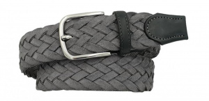 CINTURA UOMO 3,5 CM EXTRA LARGE INTRECCIATA IN CAMOSCIO ORIONE BELTS ARTIGIANALE MADE IN ITALY