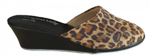 PANTOFOLA DONNA MILLY STAMPA ANIMALIER ARTIGIANALE MADE IN ITALY