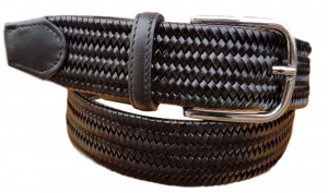 CINTURA UOMO 3,5 CM EXTRA LARGE ELASTICA IN CUOIO E CUOIO RIGENERATO ORIONE BELTS ARTIGIANALE MADE IN ITALY