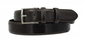 CINTURA UOMO 3,5 CM IN PELLE LUCIDA ORIONE BELTS ARTIGIANALE MADE IN ITALY