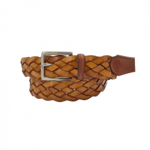 CINTURA UOMO 3,5 CM INTRECCIATA IN CUOIO ORIONE BELTS ARTIGIANALE MADE IN ITALY