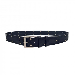 CINTURA UOMO 4 CM IN CUOIO ABRASIVATO CON BORCHIE ORIONE BELTS ARTIGIANALE MADE IN ITALY