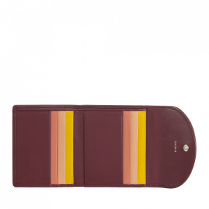 DUDU Portafoglio Donna in Pelle Vera Morbida Piccolo, Tasche Portacarte, Porta Banconote, Cerniera Posteriore per Monete, Portafogli RFID con Chiusura a Bottone Colorato
