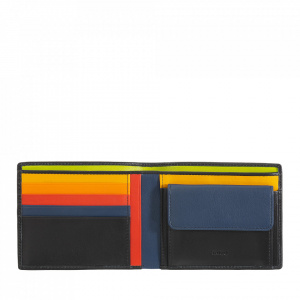 DUDU Portafoglio uomo RFID in pelle Nappa colorato con portamonete e porta carte
