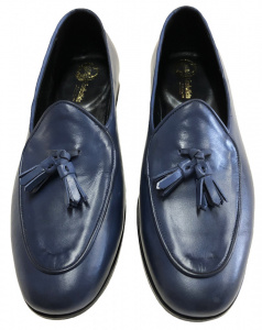 MOCASSINI UOMO IN VITELLO PATINATO GAROFALO GIANBATTISTA ARTIGIANALI MADE IN ITALY