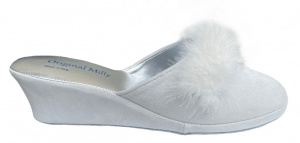 PANTOFOLA DONNA MILLY IN CAMOSCIO ARTIGIANALE MADE IN ITALY
