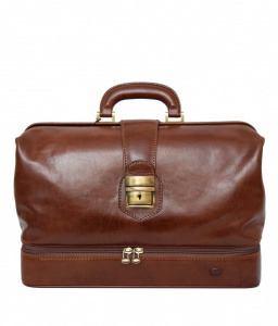 BORSA MEDICO IN PELLE CON DOPPIO FONDO DI BERARDINO