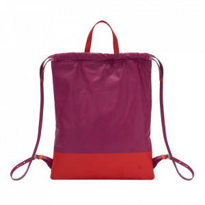 DUDU Zaino a Sacca in Pelle da Donna Sportivo di Moda Borsa Sacchetto con Coulisse e Spallacci Sottili in Pelle