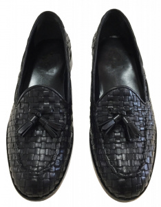 MOCASSINI UOMO IN PELLE INTRECCIATA GAROFALO GIANBATTISTA ARTIGIANALI MADE IN ITALY