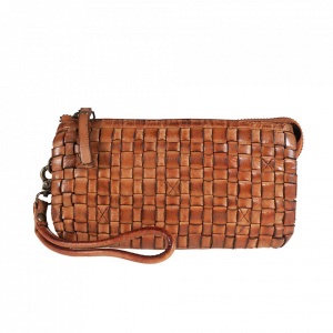 POCHETTE DONNA VINTAGE IN PELLE INTRECCIATA A MANO TUSCAN'S MADE IN ITALY