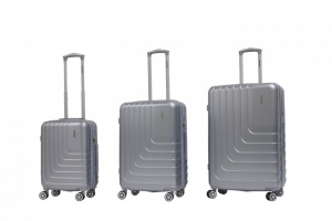 SET TROLLEY RIGIDO 4 RUOTE RAVIZZONI LINEA TITANIO ESPANDIBILE