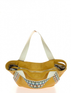BORSA DONNA SACCA CON MANICI IN TESSUTO MULTICOLOR MONTINI GELSOMINA MADE IN ITALY