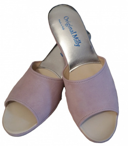 CIABATTA DONNA MILLY IN CAMOSCIO ARTIGIANALE MADE IN ITALY