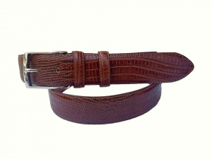 CINTURA UOMO 3,5 CM IN PELLE STAMPA LUCERTOLA ORIONE BELTS ARTIGIANALE MADE IN ITALY