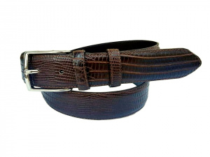 CINTURA UOMO 3,5 CM IN PELLE STAMPA LUCERTOLA ORIONE BELTS ARTIGIANALE MADE IN ITALY