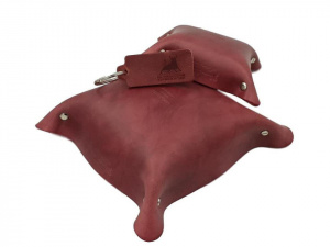 COPPIA DI SVUOTATASCHE IN CUOIO DI TORO ESPERANTO ARTIGIANALE MADE IN ITALY