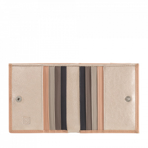DUDU Portafoglio Donna Piccolo in Pelle Metallizzata RFID Portamonete Porta Carte di Credito e Banconote