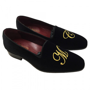 ESCLUSIVE PANTOFOLE MOCASSINO LUSSO IN VELLUTO PERSONALIZZABILI CON INIZIALI GAROFALO GIANBATTISTA ARTIGIANALI MADE IN ITALY