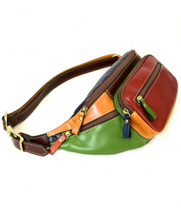 MARSUPIO IN PELLE MODELLO 6 TASCHE TORNABUONI FIRENZE
