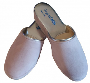 PANTOFOLA DONNA IN CAMOSCIO MILLY ARTIGIANALE MADE IN ITALY